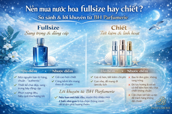 Nên mua nước hoa fullsize hay chiết